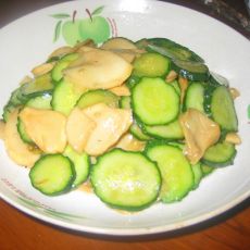 黄瓜片炒杏鲍菇片的做法