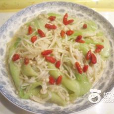 金针菇烩丝瓜的做法