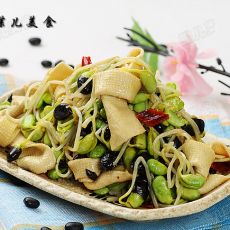 豆腐结炒黑豆芽的做法 豆腐结炒黑豆芽的做法