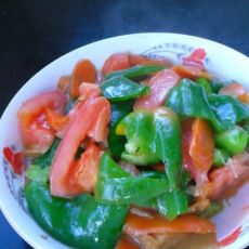 番茄青椒片的做法 番茄青椒片的做法