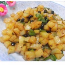土豆丁炒豆豉的做法