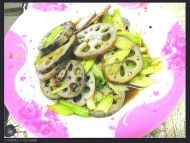 香芹炒卤藕的做法
