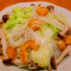 海米蟹味菇烩粉丝白菜的做法 海米蟹味菇烩粉丝白菜的做法