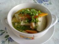 鸡汤烩锅饼的做法