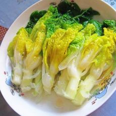 汆黄芽菜的做法