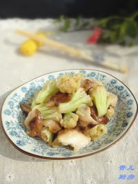 干煸花菜香菇的做法