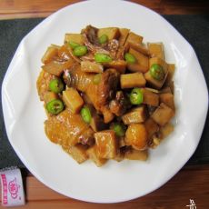 土鸡焖杏鲍菇的做法