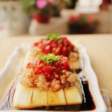 剁椒肉末蒸豆腐的做法
