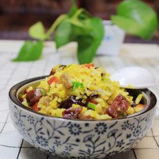 黄金腊味炒饭的做法 黄金腊味炒饭的做法