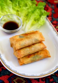 韭菜肉丝春卷的做法