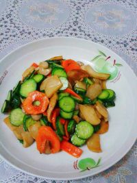 杏鲍菇黄瓜片的做法