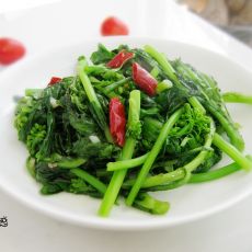 炝炒油菜花的做法
