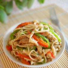 双椒金针肉丝的做法 双椒金针肉丝的做法