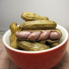 卤煮四粒鲜花生的做法
