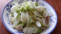 醋溜小白菜芯的做法
