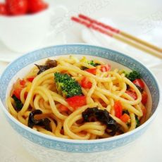 蚝油茄汁素炒面的做法 蚝油茄汁素炒面的做法