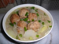 大白菜粉丝烩肉丸的做法