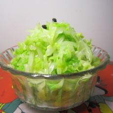 炝包菜丝的做法