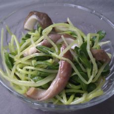 黑豆芽炒猪肚的做法
