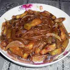 茄条焖红薯粉的做法 茄条焖红薯粉的做法
