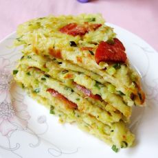 香煎蒜苔土豆饼的做法 香煎蒜苔土豆饼的做法