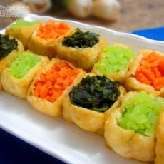 豆腐雕鱼彩蔬盅的做法 豆腐雕鱼彩蔬盅的做法