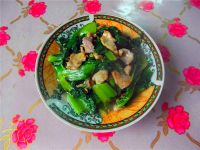 肉片煮莙荙菜的做法