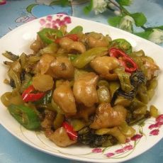酸菜爆大肠的做法