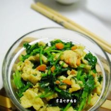 香嫩芹菜叶炒鸡蛋的做法 香嫩芹菜叶炒鸡蛋的做法
