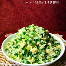 韭菜小米炒鸡蛋的做法 韭菜小米炒鸡蛋的做法