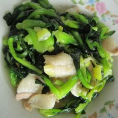 五花肉爆油菜的做法