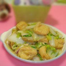 大白菜焖油豆腐的做法 大白菜焖油豆腐的做法