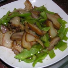 杭椒炒猪头肉的做法