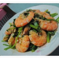 芹菜虾的做法