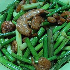 虾米炒蒜苔的做法
