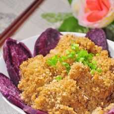 紫薯粉蒸肉的做法 紫薯粉蒸肉的做法