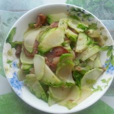 腊肉炒儿菜的做法 腊肉炒儿菜的做法