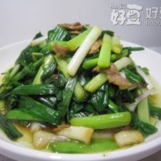 青蒜苗炒肉丝的做法