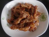 糖醋芝麻里脊条的做法