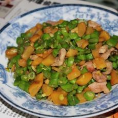 萝卜干炒四季豆的做法