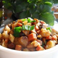 双豆萝卜干的做法