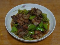 尖椒炒猪头肉的做法