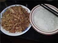 萝卜干炒肉粒的做法