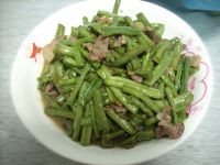 菜豆炒肉的做法