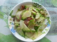 腊肉炒儿菜的做法
