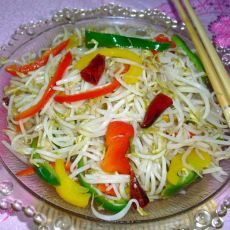 呛爆绿豆芽的做法 呛爆绿豆芽的做法