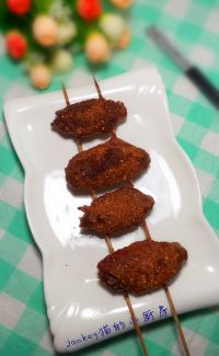 孜然辣烤鸡翅串的做法