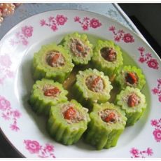 肉茸苦瓜盅的做法
