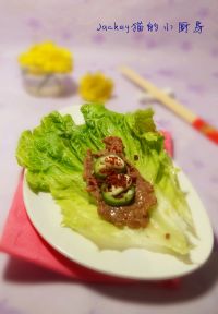 香烤牛肉生菜包的做法