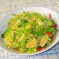 青椒白菜丝的做法